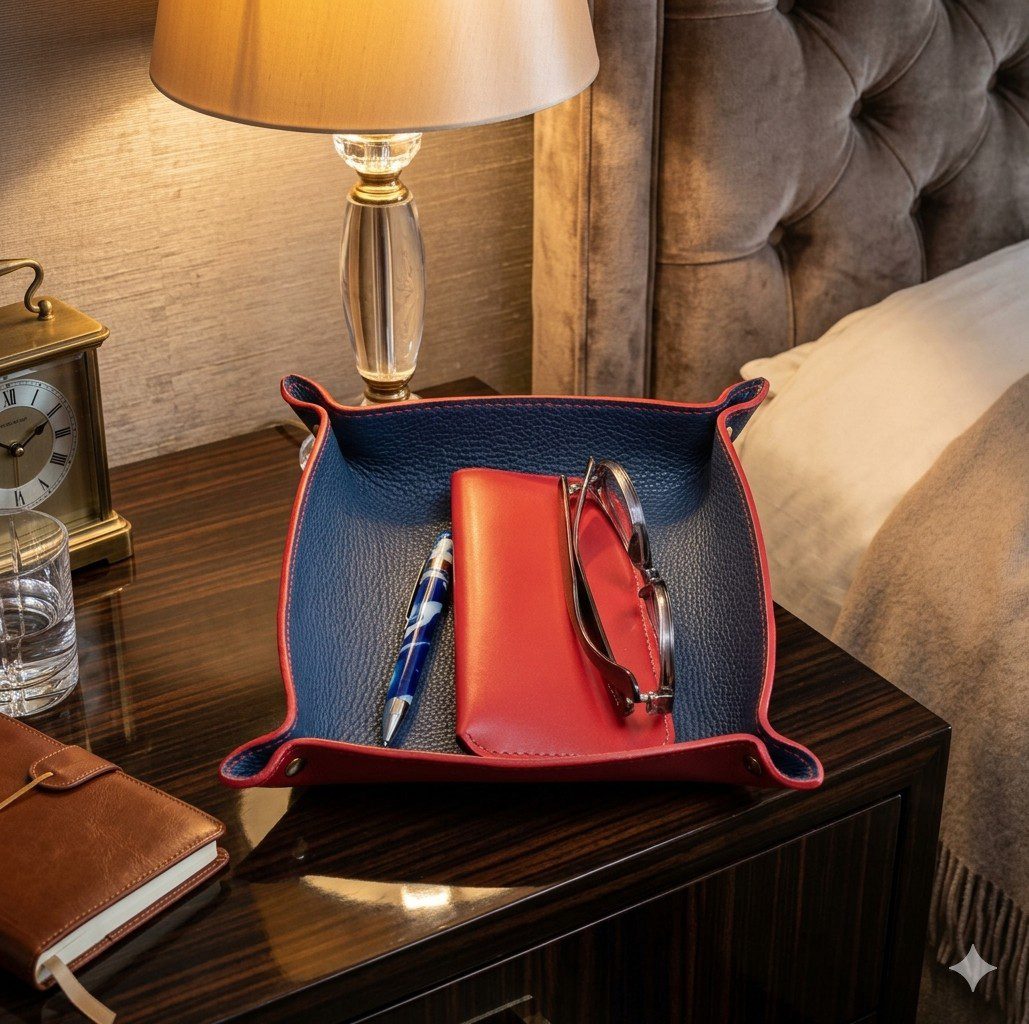 Vide-poches Bleu marine et rouge – Image 5